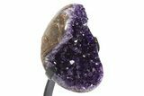 Amethyst Geode With Metal Stand - Uruguay #306918-2